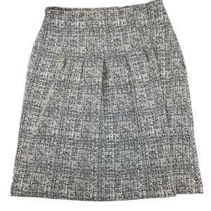 Andria Lieu Collection Skirt Womens Medium Charcoal Grey White Textured Pleated